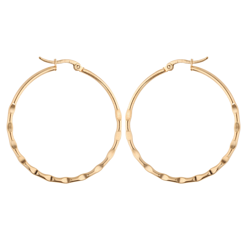 Croles en plaqu or torsade 41mm - Vue 1