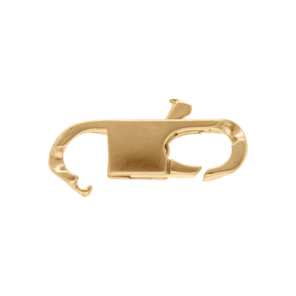 Fermoir plat en plaqu� or ouvert - largeur 4mm - Vue 1