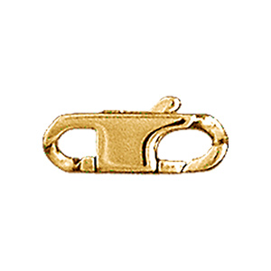 Fermoir plat en plaqué or ouvert - largeur 4mm - Vue 1