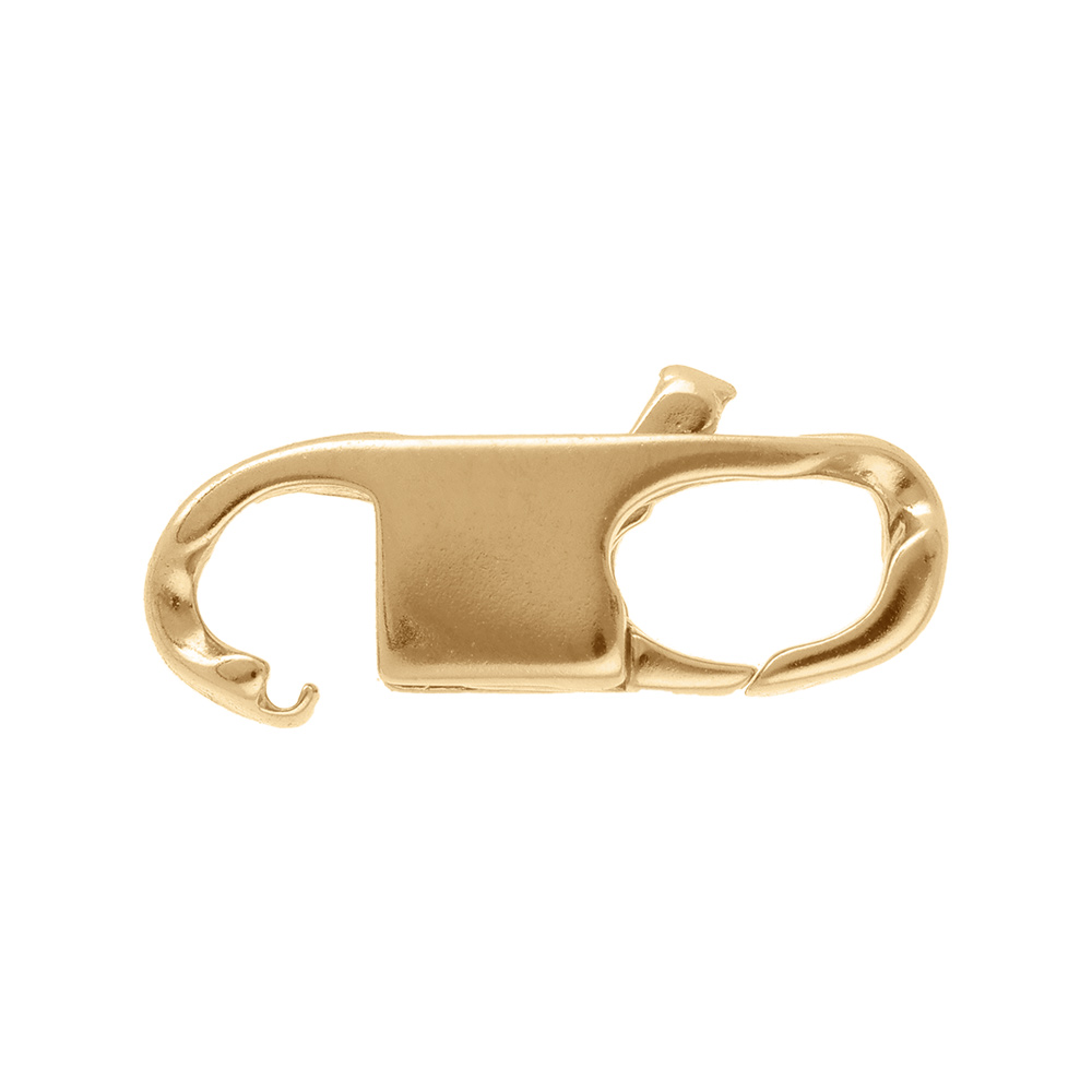Fermoir plat en plaqu� or ouvert - largeur 5mm - Vue 1