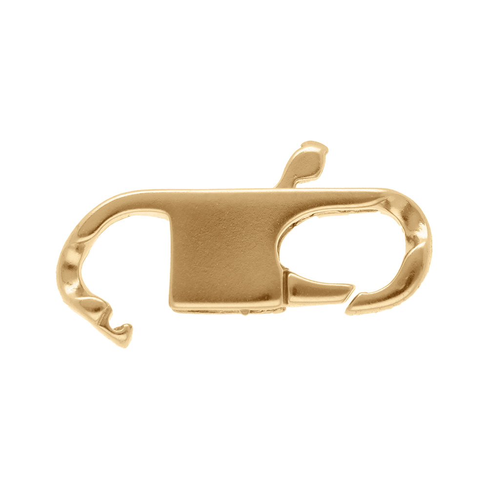 Fermoir plat en plaqu� or ouvert - largeur 6mm - Vue 1