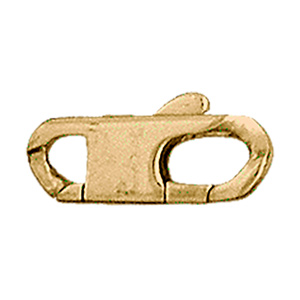 Fermoir plat en plaqué or ouvert - largeur 6mm - Vue 1