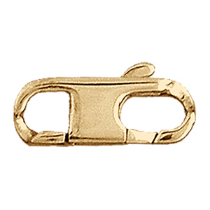 Fermoir plat en plaqué or ouvert - largeur 7mm - Vue 1
