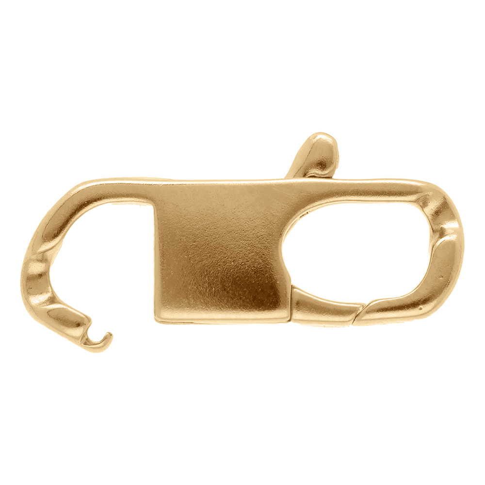 Fermoir plat en plaqu� or ouvert - largeur 9mm - Vue 1
