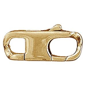 Fermoir plat en plaqué or ouvert - largeur 9mm - Vue 1