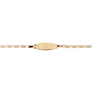Gourmette Bébé en vermeil maille 1+1 ovale 2mm - 15/13cm - Vue 1