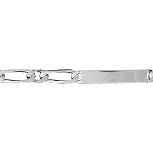 Gourmette en argent maille figaro 1+1 largeur 6mm et longueur 18cm - Vue 1