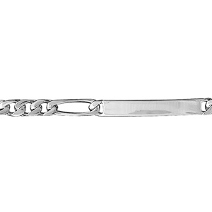 Gourmette en argent maille figaro 1+3 largeur 5mm et longueur 18cm - Vue 1