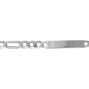 Gourmette en argent maille Hawa 1+3 largeur 6mm et longueur 18cm - Vue 1