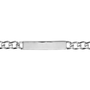 Gourmette en argent maille Hawa largeur 6mm et longueur 18cm - Vue 1