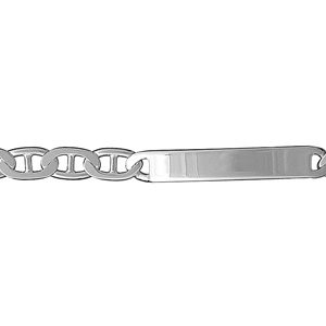 Gourmette en argent maille marine largeur 7mm et longueur 20cm - Vue 1