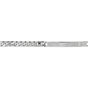 Gourmette en argent maille serre largeur 4mm et longueur 18cm - Vue 1