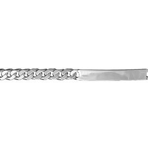 Gourmette en argent maille serre largeur 5mm et longueur 18cm - Vue 1