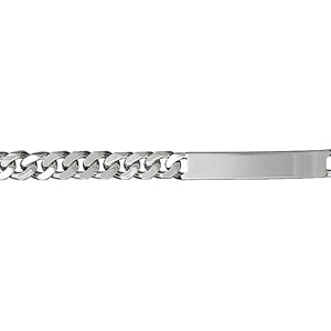 Gourmette en argent maille serre largeur 6mm et longueur 18cm - Vue 1