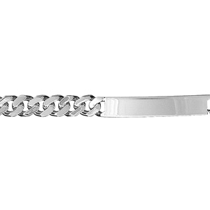 Gourmette en argent maille serre largeur 7mm et longueur 20cm - Vue 1