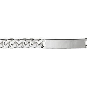 Gourmette en argent maille serre largeur 8mm et longueur 21cm - Vue 1