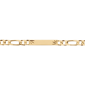 Gourmette en vermeil maile 1+3 prestige 6mm diamantée etoile - 18cm - Vue 1