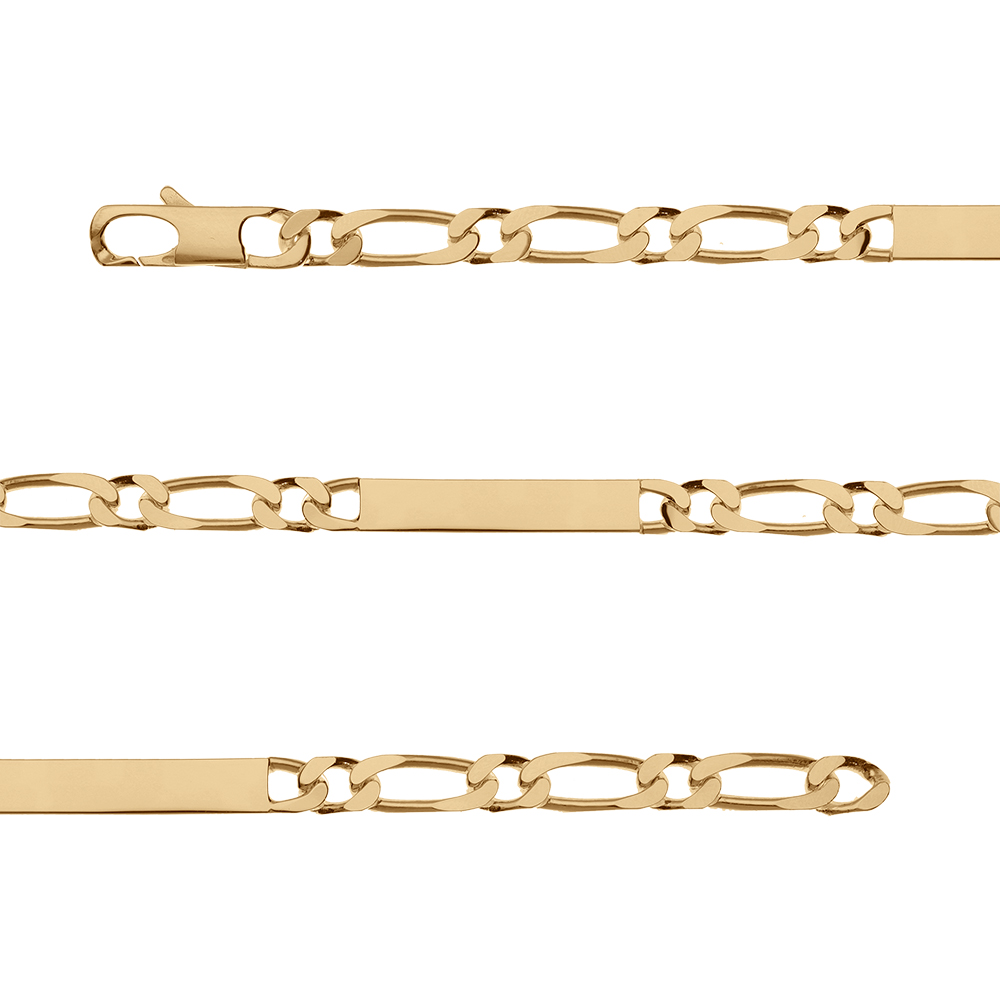 Gourmette  en vermeil maille 1+1 prestige 6mm - 18cm - Vue 1