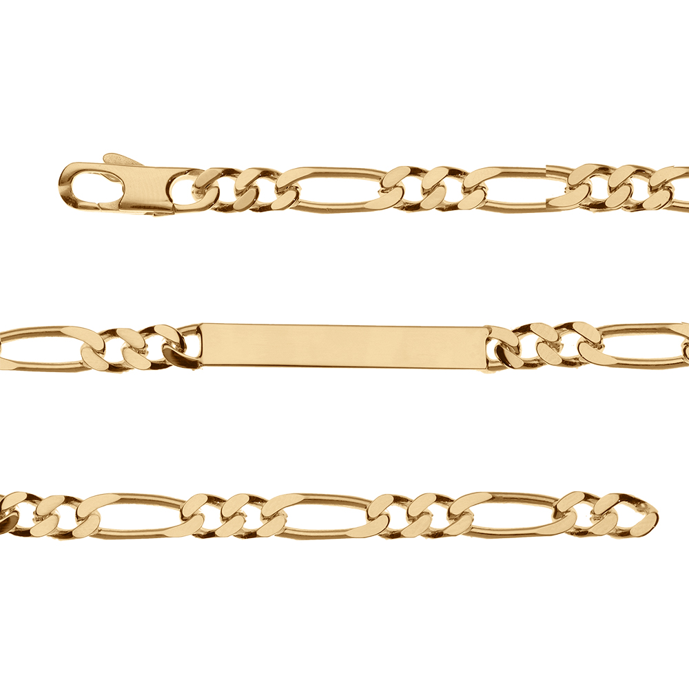 Gourmette  en vermeil maille 1+2 prestige 5mm - 18cm - Vue 1