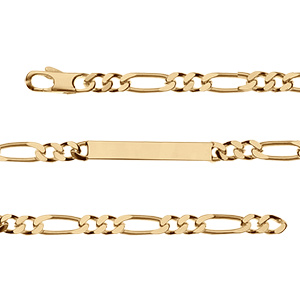 Gourmette en vermeil maille 1+2 prestige 5mm - 18cm - Vue 1
