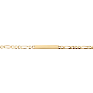 Gourmette en vermeil maille figaro 1+3 hawai 5mm - 18cm - Vue 1