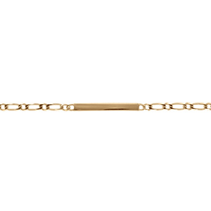 Gourmette enfant en vermeil maille 1+1 3mm - 16/14cm - Vue 1