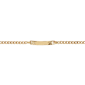 Gourmette enfant en vermeil maille  gourmette 3mm diamante etoile -16/14cm - Vue 1