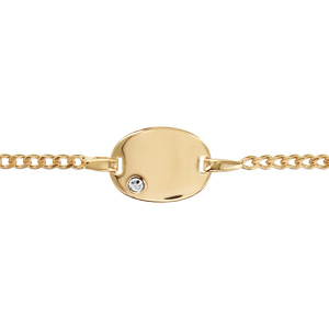 Gourmette Pour Bebe En Plaque Or Maille Serree Avec Plaque Arrondie Et Strass Longueur 13cm 2cm De Rallonge Gourmette Pour Bebe En Plaque Or Maille Serree Avec Plaque Arrondie Et Strass Longueur 13cm 2cm De Rallonge