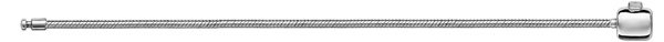 Bracelet en argent rhodié chaîne tube serpent pour charms - longueur 21cm fermoir haut de gamme