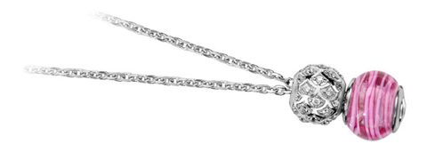 Collier en argent rhodi charms chane simple - longueur 47cm + 11cm de rallonge (Charms non fourni)