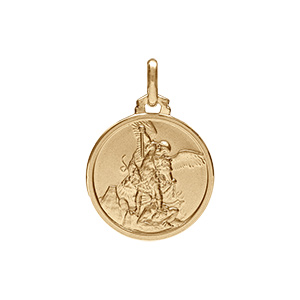 Médaille en vermeil saint-michel 18mm - Vue 1