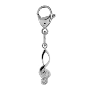 Pendentif acier charm\'s clé de sol - Vue 1
