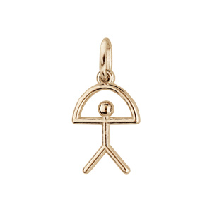 Pendentif argent massif dorure jaune \