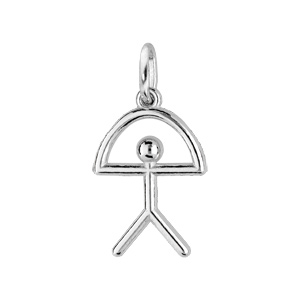 Pendentif argent massif rhodié \