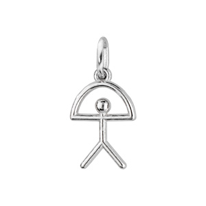 Pendentif argent massif rhodié \