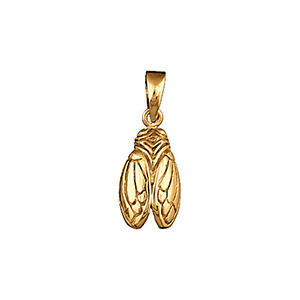 Pendentif cigale plaqué or petit modèle - Vue 1