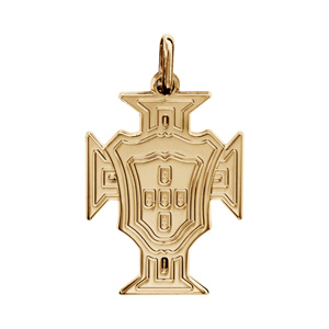 Pendentif croix du Portugal en plaqu or petit modle - Vue 1