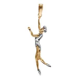 Pendentif Danseuse plaqué or - Vue 1