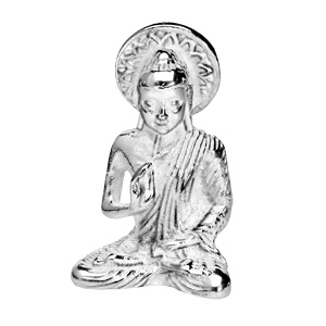 Pendentif en argent bouddha - Vue 1