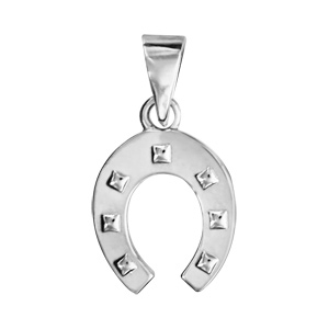 Pendentif en argent fer  cheval - Vue 1