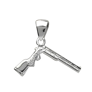 Pendentif en argent fusil - Vue 1