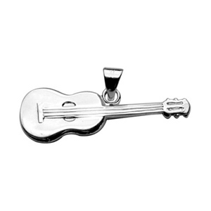 Pendentif en argent guitare sche - Vue 1