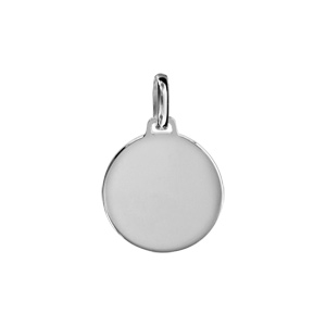 Pendentif en argent mdaille  graver petit modle - plaque prestige - Vue 1