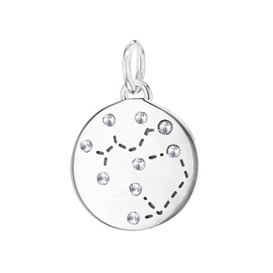 Pendentif en argent rhodi constellation Sagittaire avec oxydes blancs - Vue 1