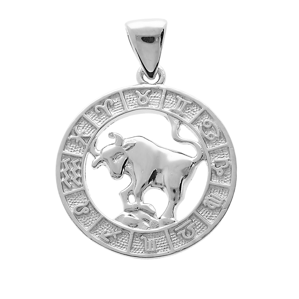 Pendentif Argent 925 Signe Du Zodiaque Capricorne Avec Chaîne - Rhodié, Neuf Avec étiquettes