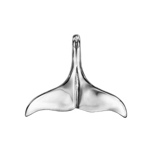 Pendentif en argent rhodié queue de baleine - Vue 1