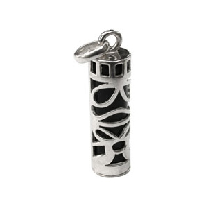 Pendentif en argent Tiki avec motif Chance - Vue 1