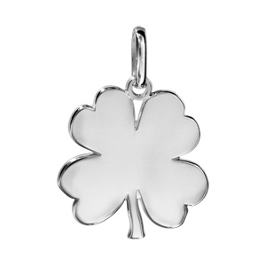 Pendentif en argent trfle  4 feuilles - Vue 1