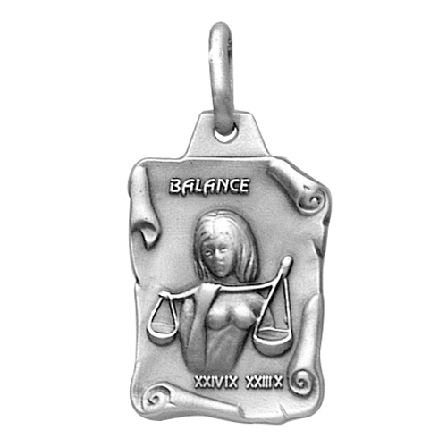 Pendentif Balance En Argent Massif - Zodiac, Bijou Neuf Sans Emballage