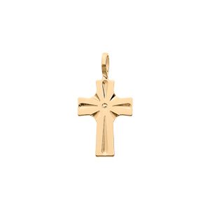 Pendentif en plaqué or croix - Vue 1